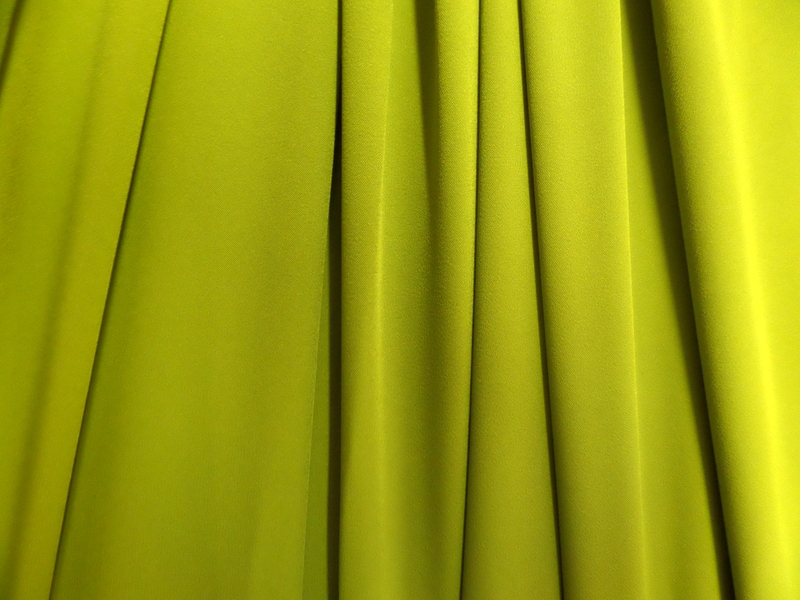 1.Chartreuse Stretch Crepe